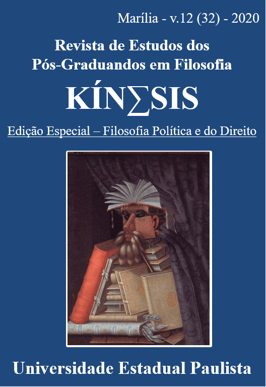 Kínesis - Revista de Estudos dos Pós-Graduandos em Filosofia - Filosofia Política e do Direito, v. 12 n. 32 (2020)