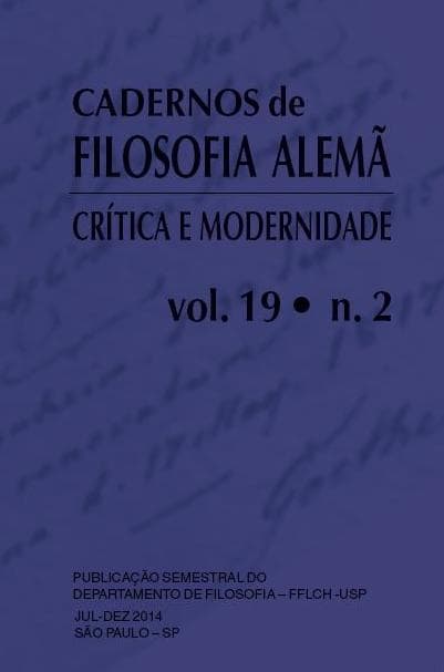 Cadernos de Filosofia Alemã: Crítica e Modernidade - v. 19 n. 2 (2014)
