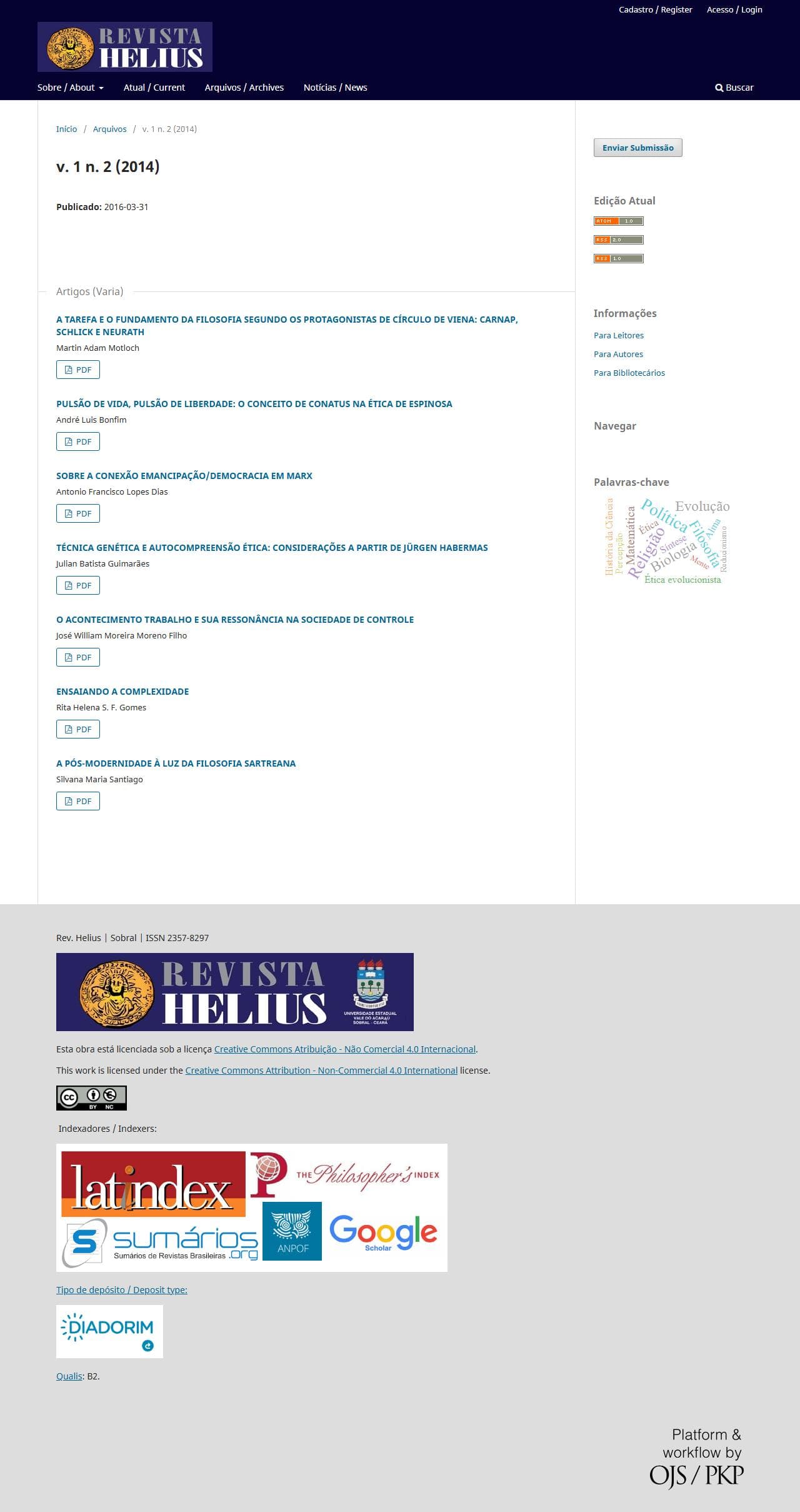 Revista Helius - v. 1 n. 2 (2014)